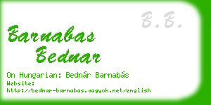 barnabas bednar business card