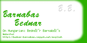 barnabas bednar business card